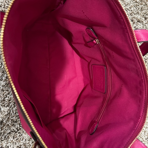 Coach Pink Leather Tote Bag - Picture 3 of 3